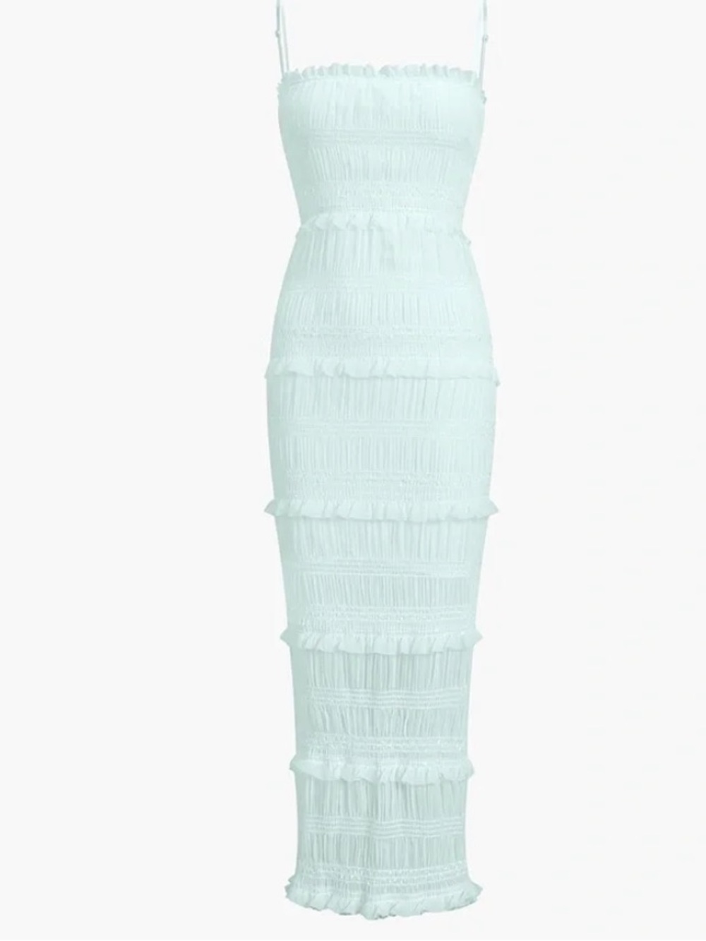 Smocked Maxi Dress with Ruffle Tiers - lavender version